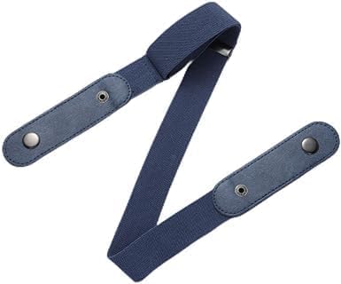 Blue Buckle Free Elastic Belt, Elastic Waist Adjustable Stretchy Invisible Buckleless Belt for Jeans Pants Shorts, Accessories for Jeans Pants Shorts