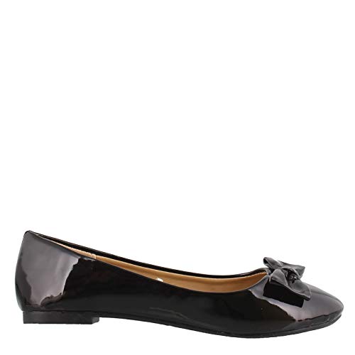 Girls Josmo, Bow Dressy Flats Black Patent