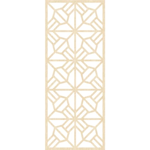 Image of 33 3 /8 inchW x 84 3 /8 inchH x 3 /8 inchT Auburn Decorative Fretwork Wood Wall Panels, Birch
