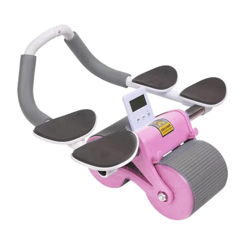 Ruedas de ejercicio, rodillo de entrenamiento de abdominales de rebote automático, equipo de fortalecimiento de núcleo, herramienta de entrenamiento portátil para entrenamientos de espalda, pecho y