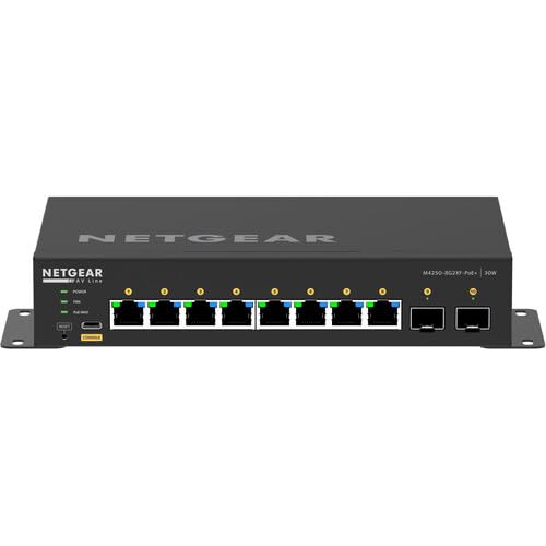 Image of NETGEAR GSM4210PX AV Line M4250-8G2XF-PoE+ | 𝐋𝟑 𝐌𝐚𝐧𝐚𝐠𝐞𝐝 𝐒𝐰𝐢𝐭𝐜𝐡 | 8X PoE+ | 2X 10G SFP+ | Rack-Mountable | Cloud Care's 3 Year Warranty SupportPlus Included