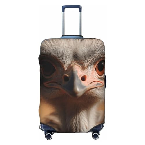 Elastic Travel Luggage Cover for Suitcase Tsa Approved Stretch Scratch-Resistant Suitcase Protector Cover Washable Cute Ostrich Baggage Covers Fits 18-32 Inch Luggage Case