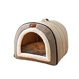 Loyfreeyo ペットベッド 冬用 ペットハウス 室内 ドーム型 犬ベッド 猫ベッド 洗える 猫ハウス 暖かい 犬ハウス 可愛い 滑り止め ふわふわ クッション付き ぐっすり眠れる 猫犬用 快適 保温 寒さ対策 ペット用品 (グレー,XL)