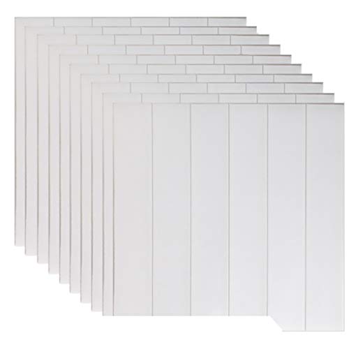 Papel Tapiz 3D Paneles De Pared De Madera Revestimiento De Pared Impermeable Espuma De PE Vetas De Madera Papel Tapiz Para Dormitorio Decoración Del Hogar Paquete De 10 （27.5 * 27.5 Pulgadas）
