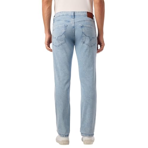 Image of Pepe Jeans Men's Straight Fit Jeans|Mid Rise |Stretchable Fabric| Jeans for Men | Available in Plus Size