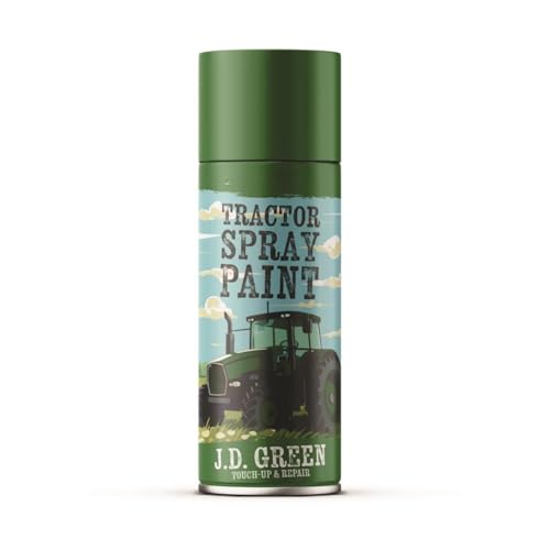 Inspired Essentials Tractor Spray Paint 400ml Quick Drying Aerosol, Fast Dry and Excellent Coverage for Touch Ups and Repairs (1, J.D. Green)