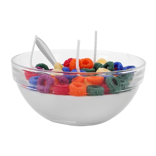 Bougie bol de céréales et fruits en cire pour accessoire photo cuisine
