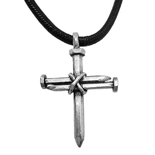 FORGIVEN JEWELRY Antique Nail Cross Necklace