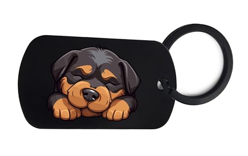 Lauthings Rottweiler - Llavero con diseño de raza de perro, diseño de raza de perro de Rottweiler, llavero de coche