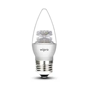 wipro Garnet E27 3-Watt LED Candle Bulb (N31002, Warm White)