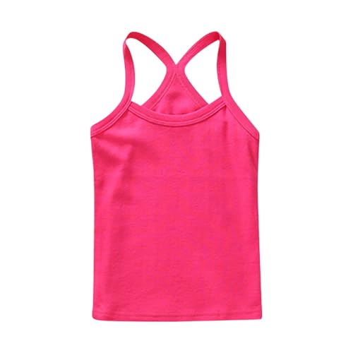 4-Pack Girls Tank Tops Racerback Camisole Undershirts Spaghetti Strap Basic Camis Dance Clothes for 1-13 Years4