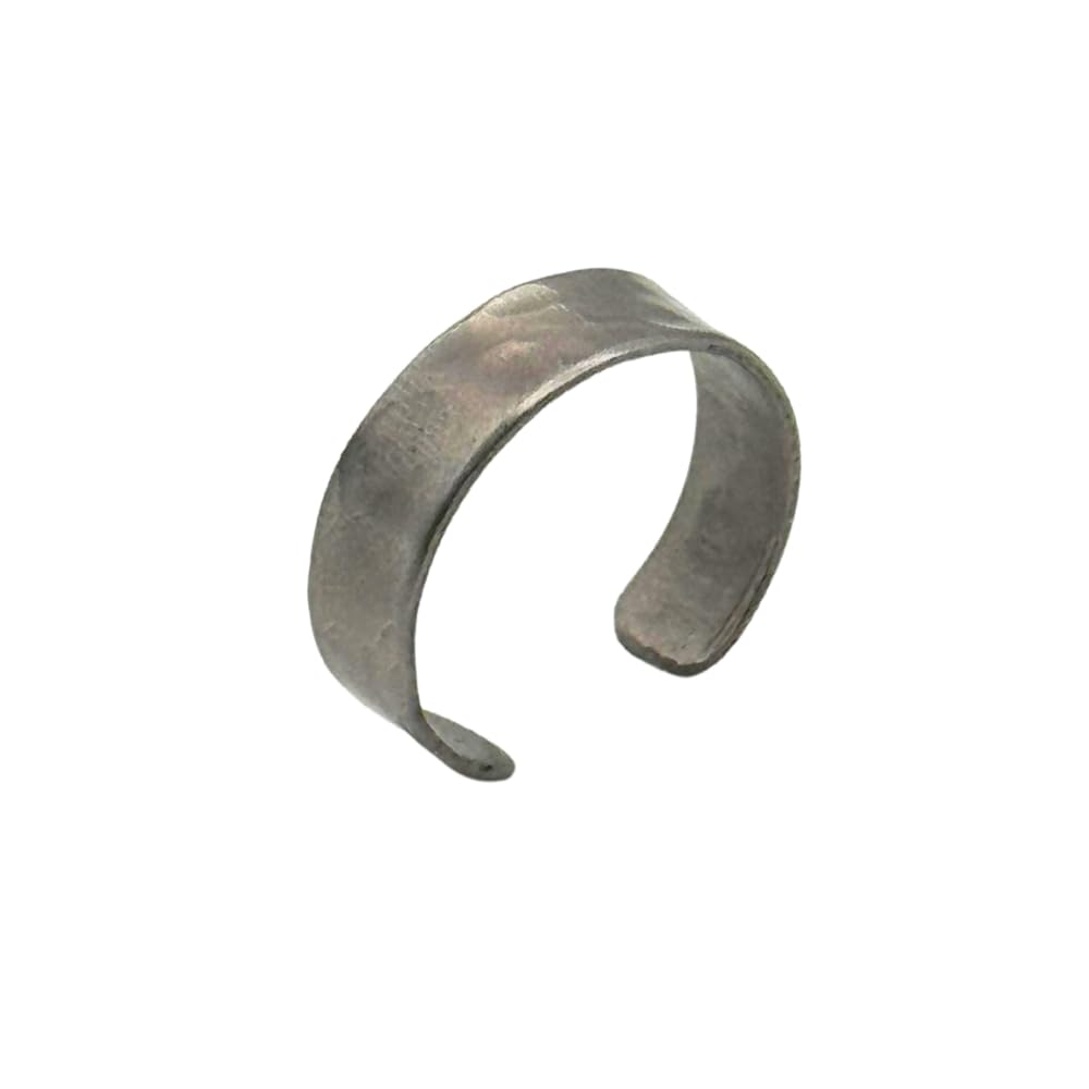 Antica Fucina Rho® - Verstellbarer Ring aus Reines Titan | Fein und Essenziell – Metallstärke 0,8 mm | 100% handgefertigt Made in Italy | Unisex | Roma - S (47-57 mm)