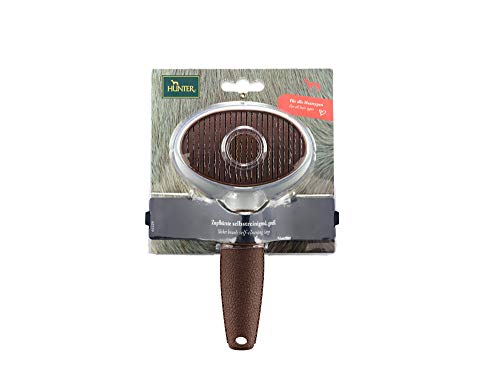HUNTER SPA Zupfbürste selbstreinigend, für Hunde, 19,0 x 10,5 cm, L