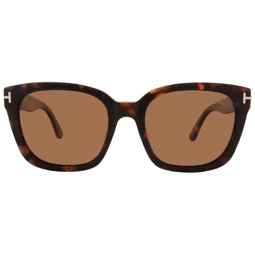 Tom Ford Haylay Polarized Brown Square Ladies Sunglasses FT1216 52H 53