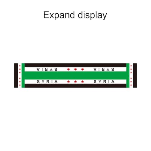 Syria Scarf Syrian Three Star Scarf Banner Double Side Syrian Scarf Shawl Syrian Arab Flag Scarf Banner for Men Women4