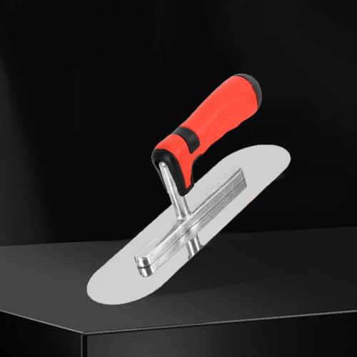 ESreake Concrete Tools Stainless Steel Pool Trowel, 11" x 4" Masonry Hand Tool with Soft Grip Handle, Lightweight, Plastering Trowel for Drywall Plastering Construction, Round End (Medium:11"L x 4"W) - Image 3