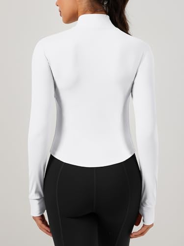 GYM RAINBOW Jaqueta atlética feminina com zíper leve, ajuste contornado, academia, academia, academi