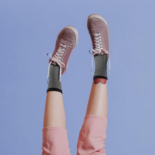 Maggie's Organic Natural Cotton Stripe Cushion Crew Socks3