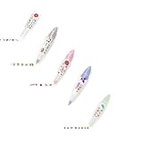 QQLADY Joyfullift Decorative Pens, Joyful Lift DIY Cute Animals Press Type Decorative Pen,Cartoon Floral Sticker Tape Pen (5PCS-c,S)