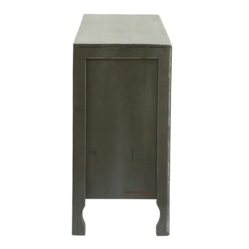 Image of Wooden Sideboard Cabinet for Living Room | Handcrafted Solid Wood Storage Cabinet with Carved Doors | Crockery Cabinet for Home | Crockery Furniture for Home (Dark Grey)