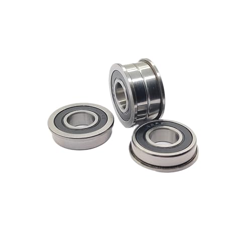 DINGGUANGHE 10pcs FR8RS Miniature Flanged Ball Bearings 12.7x28.575x7.938mm Flange Bearing for Wheelchair