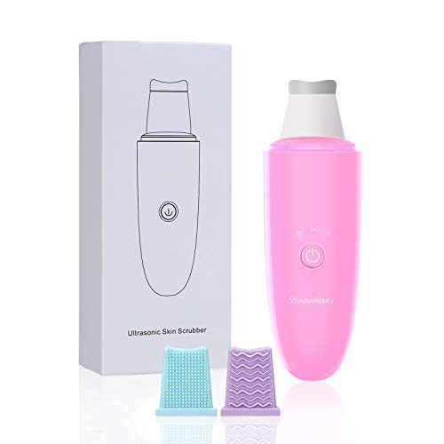 Preisvergleich Produktbild Ultraschall Peeling Gesicht Skin Scrubber Ultraschallpeelinggerät, Beautlinks Mitesserentferner Elektrischer Porenreiniger, Akne Entferner Mitesser Reinigung für Hautpflege Gesichtsreinigung(Rosa)