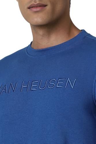 Image of Van Heusen Men's Embroidered Premium Cotton Full Sleeve Regular Fit Sweatshirt | Effortless Styling | Premium Cotton Blend