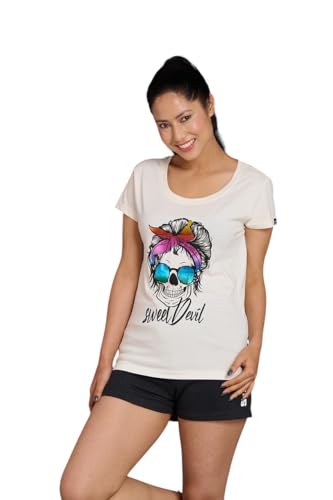 Image of Go Devil Women's Casual Printed Round Neck Oversized Stylish T Shirt