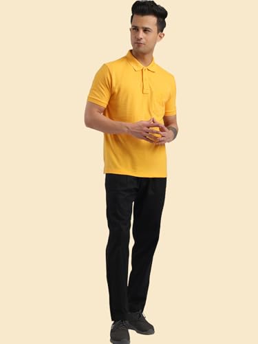 Image of Rupa Bumchums Men's Easy Care Cotton-Linen Relaxed Fit Trousers with Adjustable Drawstring and Secure Zip Pockets