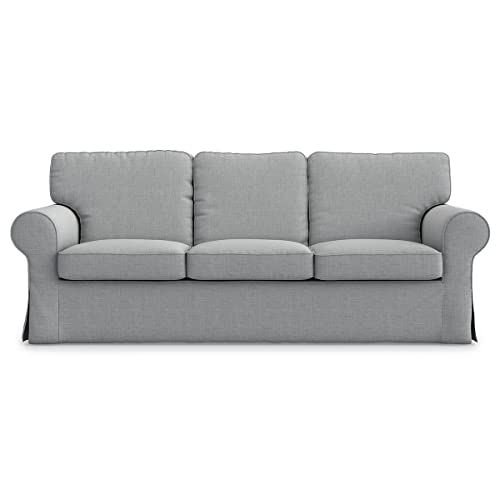 Tlyesd Ektorp 3 Seater Sofa Cover Replacement For Ikea Ektorp 3 Seat Sofa Cover, Ektorp Couch Cover,Ektorp 3 Seat Slipcover Only(Light Grey #TOP6
