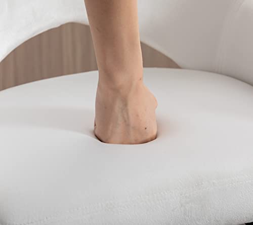 Duomay Swivel Bar Stools Set Of 2, Modern 26" Counter Height Stools, Velvet Upholstered Kitchen Island Chair With Black Metal Legs For Home Kitchen Bistro Coffee Shop Restaurants, White #TOP6