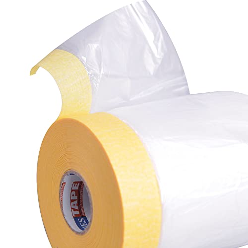 ADHES Plastic Dust Sheet for Decorating Yellow Self-Adhesive Tape - Image 3