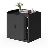 Amunrbrek Extra Large Cat Litter Box Enclosure with Dog-Proof Shelf - Designed for Self-Cleaning & XXL Litter Boxes, Fits Litter Robot 3/4 (Black)