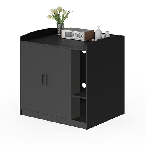 Amunrbrek Extra Large Cat Litter Box Enclosure with Dog-Proof Shelf - Designed for Self-Cleaning & XXL Litter Boxes, Fits Litter Robot 3/4 (Black)