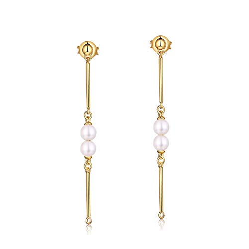 Triangle mince de tempérament boucles d'oreilles perles légères anti-fatigue