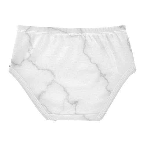 Cotton Girls Underwear Toddlers Elegant White Marble Grey Veins Panties for Girl Artistic Briefs Undies Kids 2t2