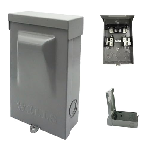 Wells 30AMP Waterproof AC Disconnect Box (No Included Fuse) 120/2...