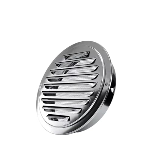Grille d'aération murale ronde en acier inoxydable design épuré