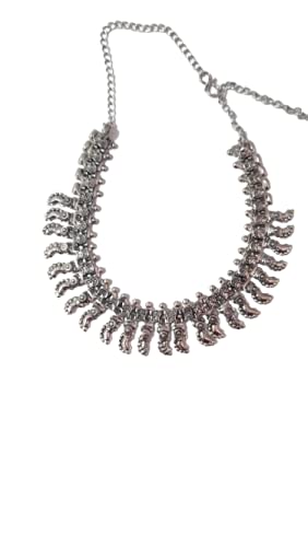 GenericArtisans worlds Oxidised Silver Designer Jewellery Choker Necklace Set for Women & Girls