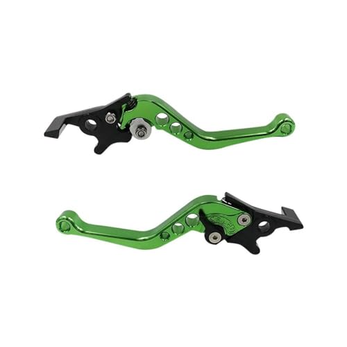 Embrague Maneta Freno Manija Freno Motocicleta Aleación CNC Universal Tamaño Ajustable Modificación Moto Tambor Embrague Palanca Freno 2 Uds. Manetas Moto(Verde)