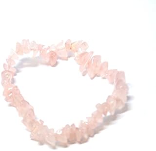 Pink Rose Quartz Crystal Chip Elasticated Bracelet - Stone of Unconditional Love x