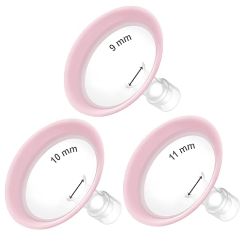 Image of Maymom MyFit Flanges Pano Goldie Pack 9 10 11 mm Compatible with Medela Breast Pumps and Maymom Wide Base and Narrow Base Connectors