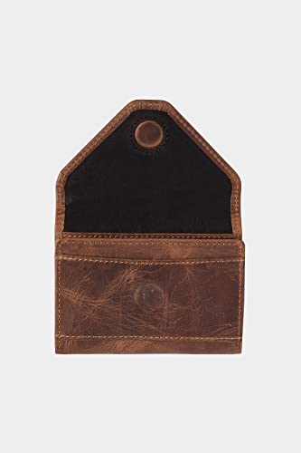 grande 3639 Genuine Leather Card Holder For Women and Men Slim Minimalist Small Accordion Magnetic Wallet (Chocolate Brown)3