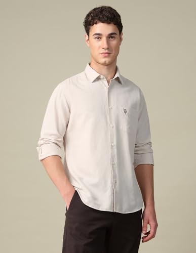 Image of U.s.Polo Association Men's Solid Tailored fit Shirt