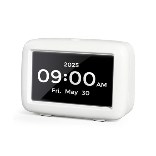 PILSAMAS Talking Clock for Seniors with 8 Medication Pill Reminders, Big Digit, 12 Custom Event Alerts, 5 Aalrams & Auto DST, Bedside & Desk Alarm Clock for Blind, Visually Impaired, Elderly, Dementia