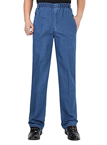 Banana Bucket Mens Comfy Casual Jeans Elastic Waist Loose Fit Denim Pants2