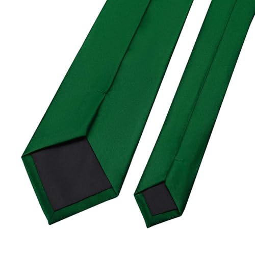 Image of KOOELLE Men's Ties Solid Pure Color Plain Neckties Formal Black Ties For Men