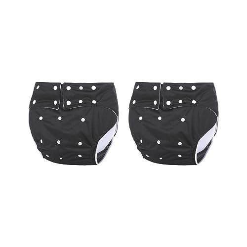 2のセット大人用おむつ 洗える 失禁 お年寄り ニオイフリー ウエスト 大きいサイズ 黒の, 黒