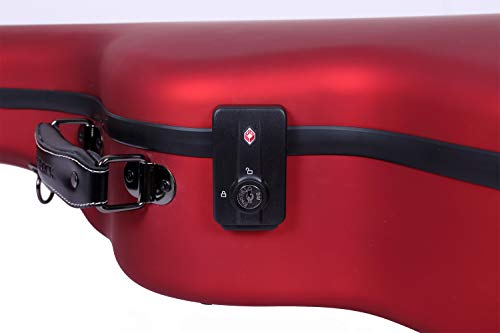 Image of Crossrock 8lb Ultra-Light Fiberglass Case for OM, Martin 000 Guitars-TSA Latch (CRF5020OMRD)