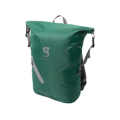 Image of geckobrands Lightweight 30L Waterproof Backpack - Lightweight Watertight Outdoor Bag Hiking Traveling Light Water Activities